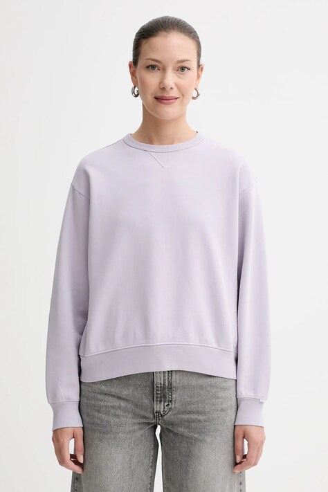Levi's bluza bawełniana damska kolor fioletowy gładka A8789