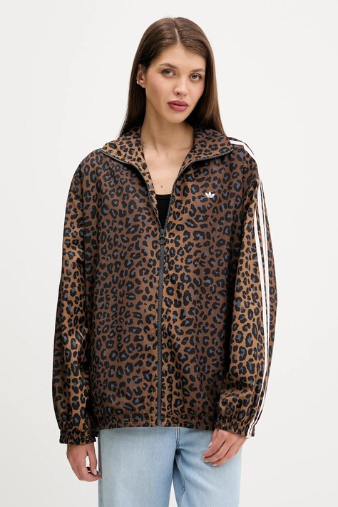 Μπλούζα adidas Originals χρώμα: καφέ, JW7301