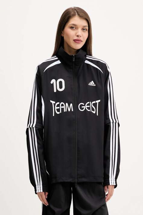 Dukserica adidas Originals Ovzd Tracktop za žene, boja: crna, s tiskom, KE7569