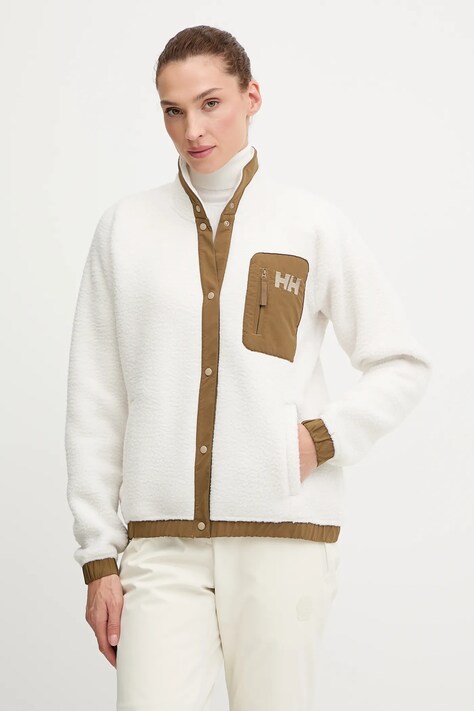 Helly Hansen bluza polarowa IMPERIAL damska kolor biały gładka 63372