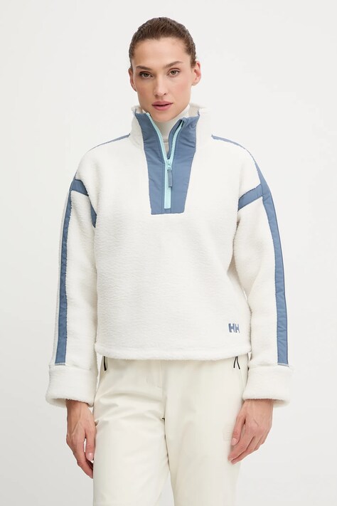Helly Hansen bluza polarowa IMPERIAL damska kolor beżowy gładka 49581