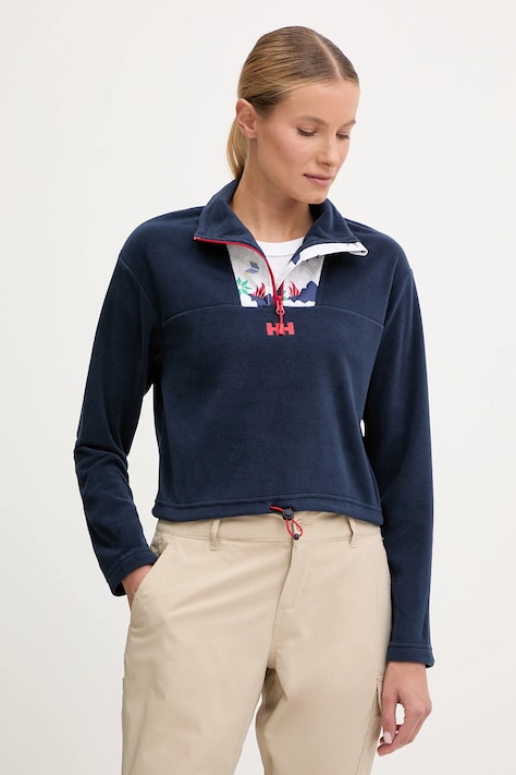 Helly Hansen bluza polarowa DAYBREAKER damska kolor granatowy z aplikacją 49561