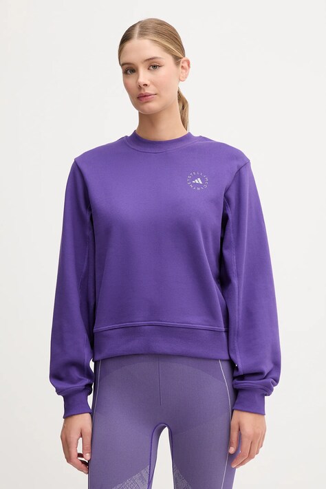 adidas by Stella McCartney hanorac de antrenament culoarea violet, uni, JW4691