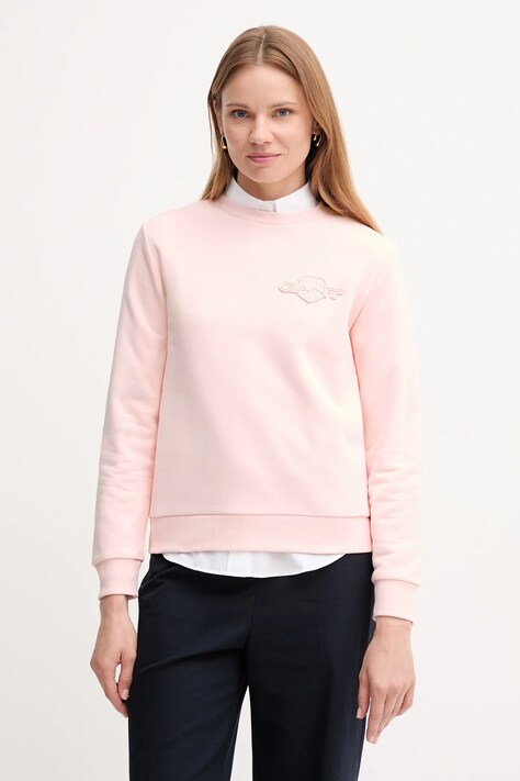 Gant bluza damska kolor różowy gładka 4202586