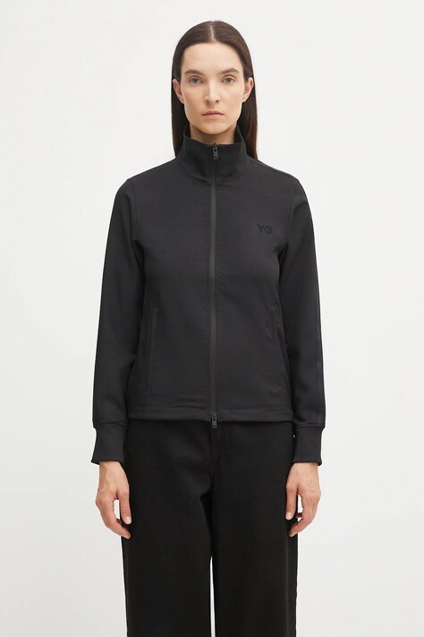 Y-3 bluza 3S Track damska kolor czarny gładka JV6773