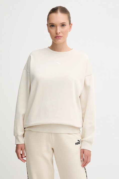 Puma bluza damska kolor beżowy gładka 685400