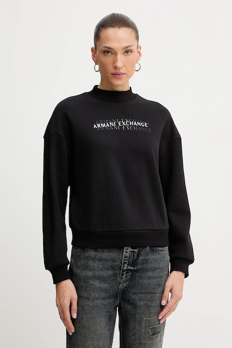 Armani Exchange felpa in cotone donna colore nero  XW000787 AF16141