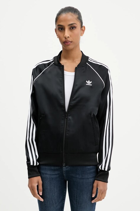 adidas Originals felpa SST SATIN donna colore nero con applicazione JZ6733