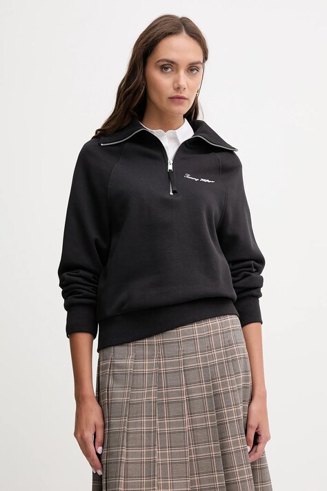 Tommy Hilfiger bluza damska kolor czarny gładka WW0WW46632
