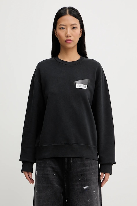 MM6 Maison Margiela felpa in cotone donna colore nero S62GU0143.M25024.899