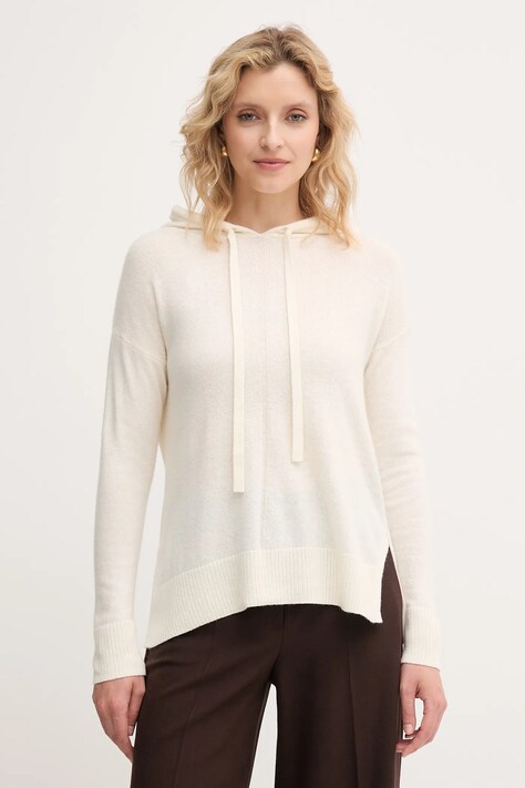 Marella sweter z domieszką wełny Emme by Marella damski kolor beżowy lekki 2525366011200