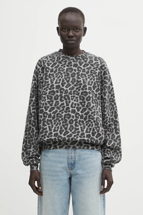 Anine Bing bluza bawełniana miles damska kolor szary wzorzysta A.08.11404