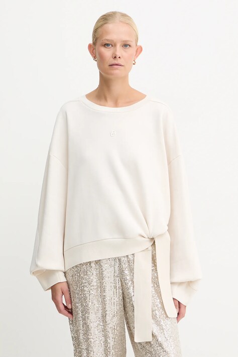 BOSS bluza damska kolor beżowy gładka 50550338