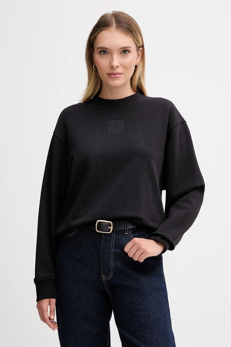 Mikina Calvin Klein dámská, černá barva, melanžová, LV044D203G