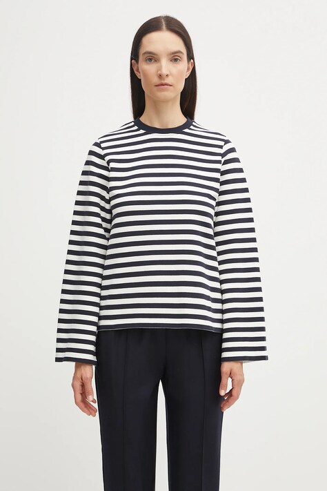 Βαμβακερή μπλούζα Barbour ROBYN γυναικεία, χρώμα: ναυτικό μπλε, LOL0642