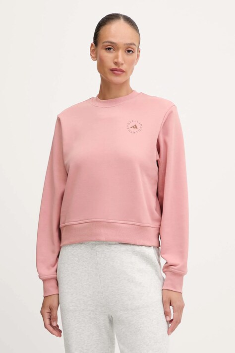 adidas by Stella McCartney bluza bawełniana damska kolor pomarańczowy z nadrukiem JX6784
