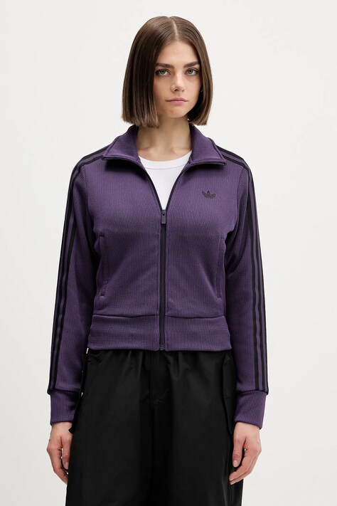 adidas Originals bluza Firebird damska kolor fioletowy z aplikacją JY2615