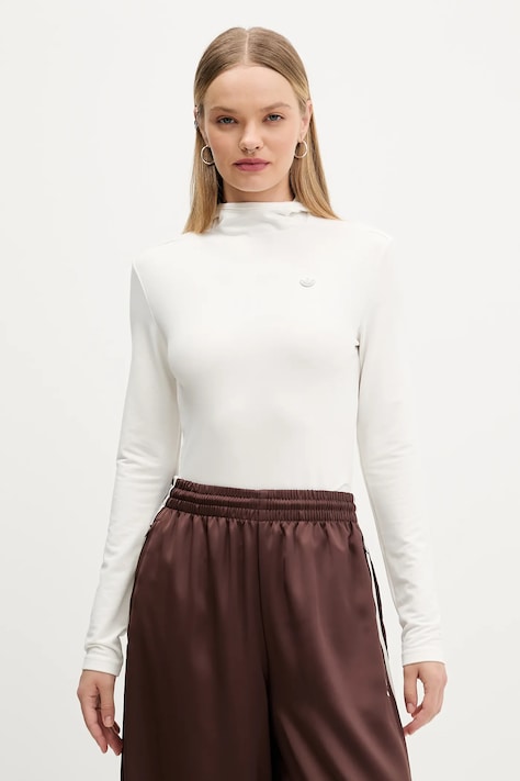 adidas Originals bluza Premium Essentials damska kolor beżowy z kapturem gładka JY2907