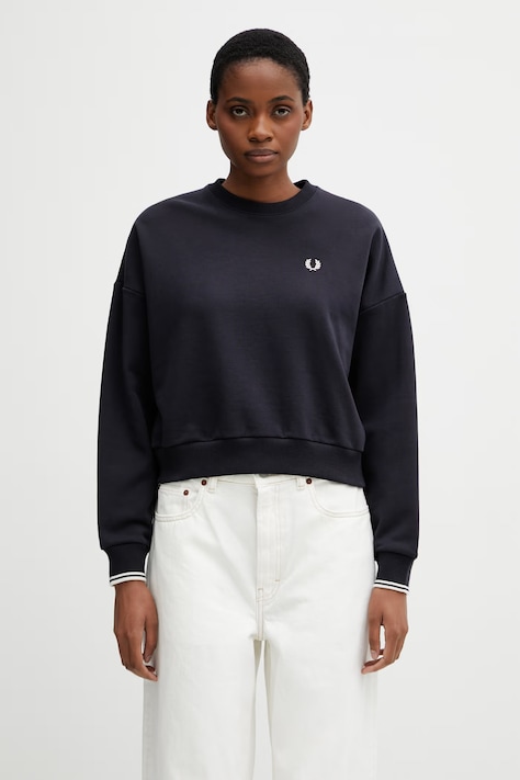 Fred Perry bluza damska bawełniana granatowa G1148