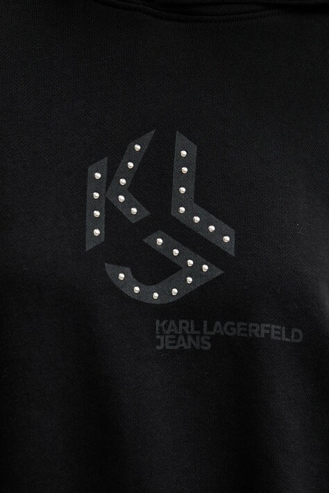 Бавовняна кофта Karl Lagerfeld Jeans — AW25-BLD0OY, чорний — фото 5