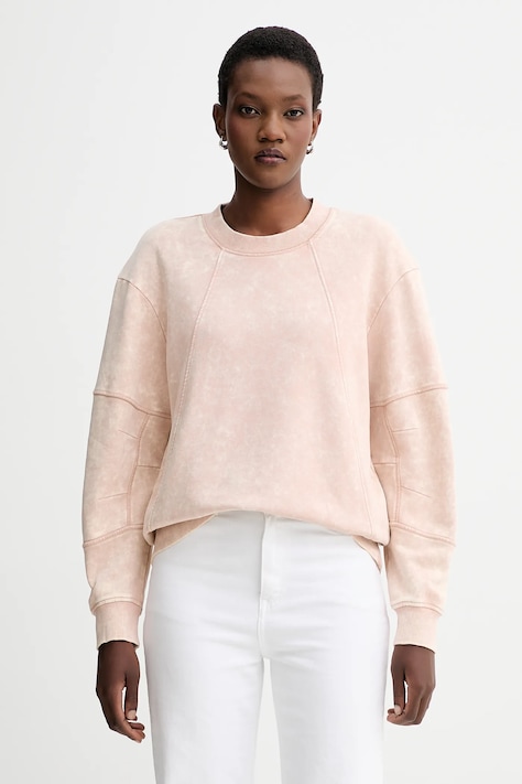 G-Star hanorac de bumbac Washed 3D sleeve a line culoarea bej, uni D27167-D969