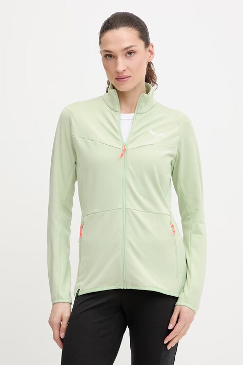 Salewa bluza outdoorowa Puez Cammino kolor zielony gładka 00.0000029095