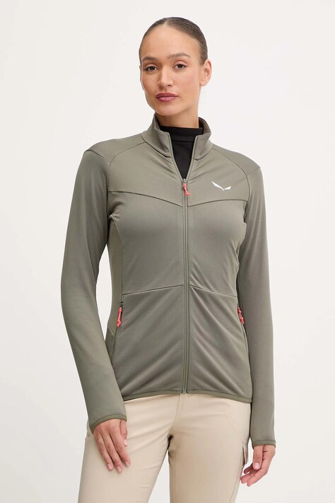 Salewa bluza outdoorowa Puez Cammino damska kolor zielony gładka 00.0000029095