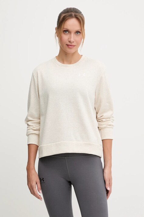 Under Armour felső Rival Terry lila, nyomott mintás, 1389659