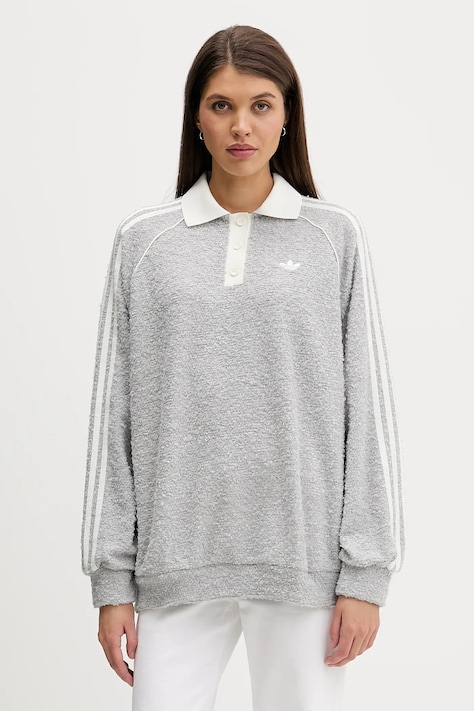 adidas Originals bluză culoarea gri, cu imprimeu, KS7791