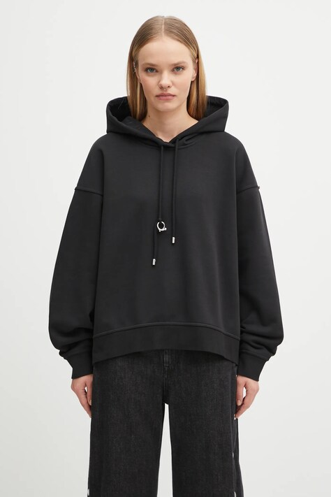 Sportmax bluza URNA damska kolor czarny gładka 2522926035600