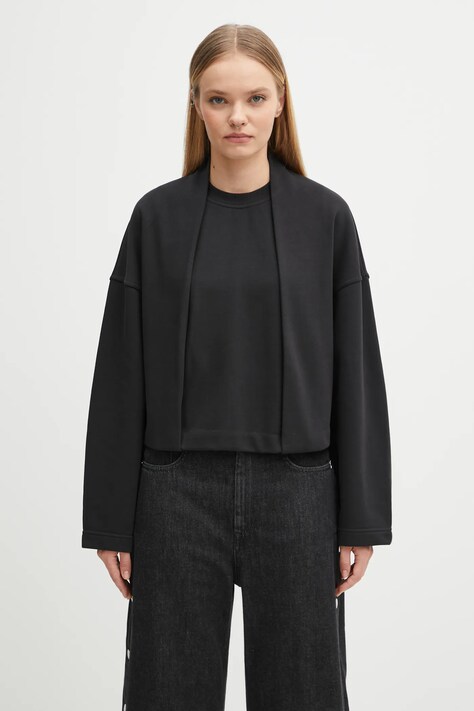 Sportmax bluza MINNIE damska kolor czarny gładka 2522926045600