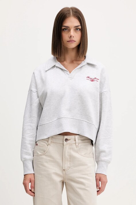 Кофта Guess Jeans цвет серый меланж W5BQ09 KC811