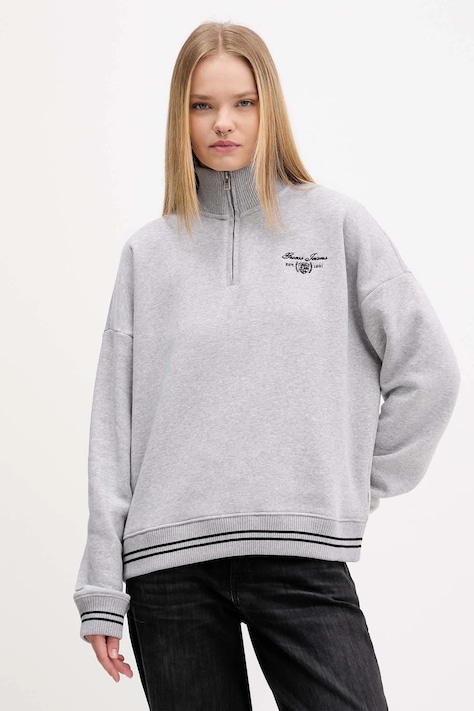 Mikina Guess Jeans šedá farba, melanžová, W5BQ06 KC811