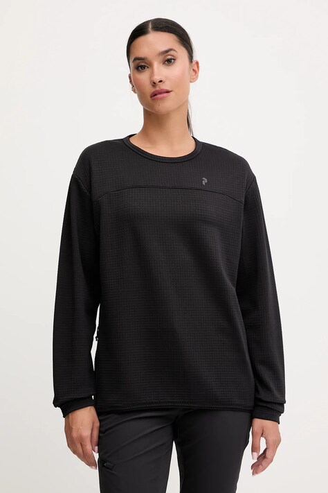 Peak Performance longsleeve sportowy Trail kolor czarny G79810