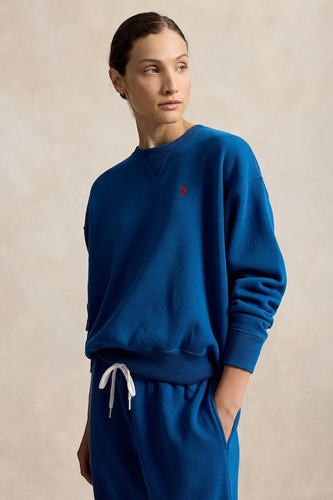 Polo Ralph Lauren μπλούζα γυναικεία με βαμβάκι μπλε 211978306