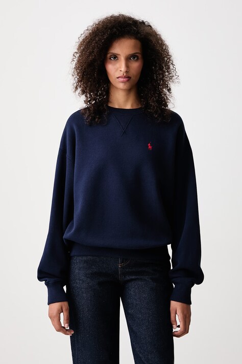 Polo Ralph Lauren Pulover ženski z bombažem mornarsko moder 211978306