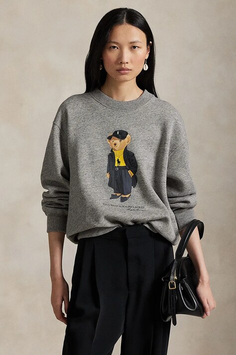 Μπλούζα Polo Ralph Lauren χρώμα: γκρι, 211A87104