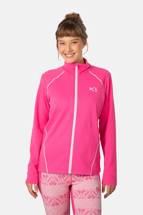 Kari Traa bluza polarowa KARI damska kolor różowy gładka 622573