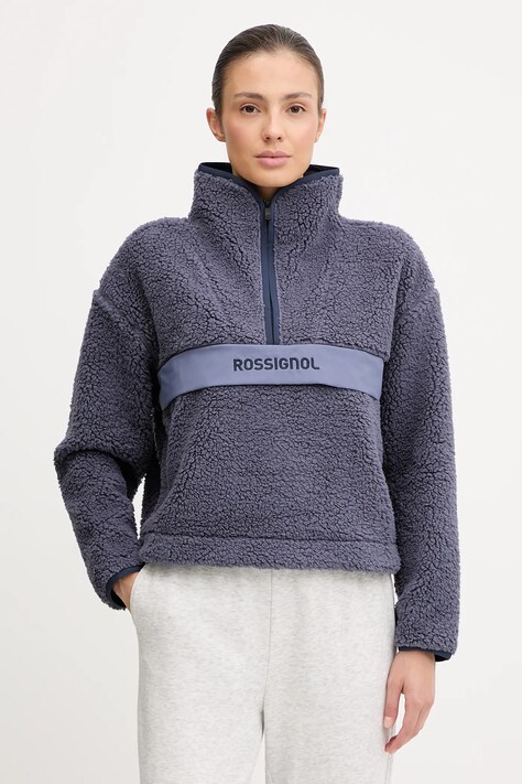 Rossignol bluza polarowa ALLTRACK damska kolor niebieski gładka RLOWL03