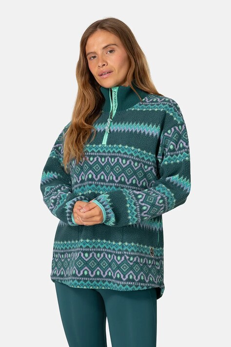 Kari Traa Bluza polarowa damska RUTHIE turkusowa 623610