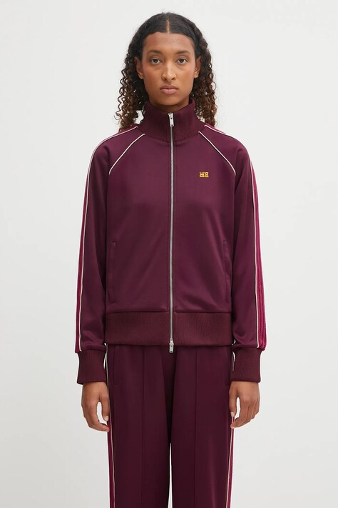 Wales Bonner bluza Mantra Track Top damska kolor bordowy z aplikacją WA25JE01.JE10.350