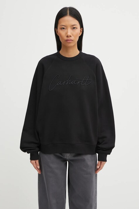 Carhartt WIP bluza bawełniana W' Ray Sweatshirt damska kolor czarny z aplikacją I035526.89XX