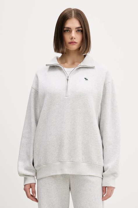 Abercrombie & Fitch bluza damska kolor szary melanżowa KI152-5418-912