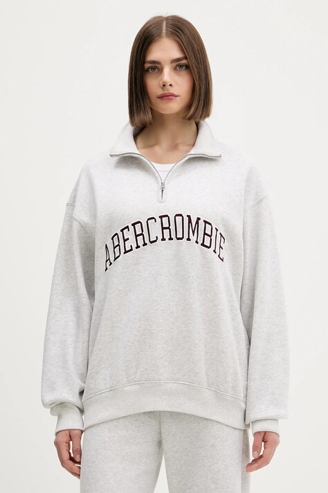 Abercrombie & Fitch bluza damska kolor szary melanżowa KI152-5427-112