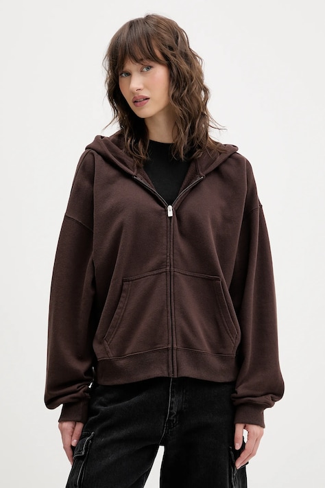 Hollister Co. bluza damska kolor brązowy z kapturem gładka KI352-5226-440