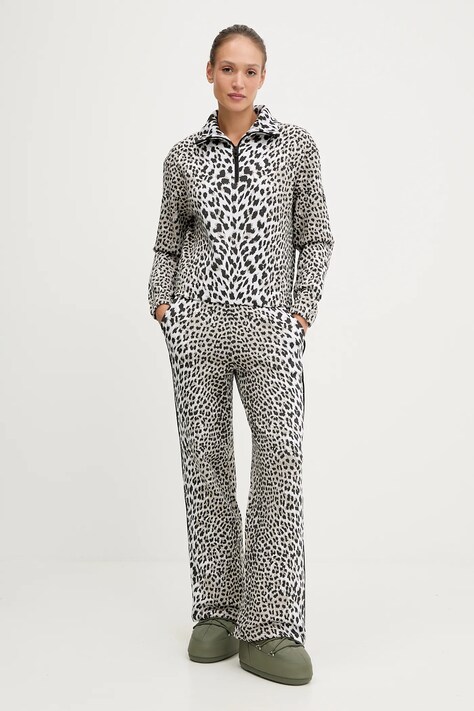 Newland bluza sportowa LADY CROPP SWT SHIRT damska kolor beżowy wzorzysta N46759.193