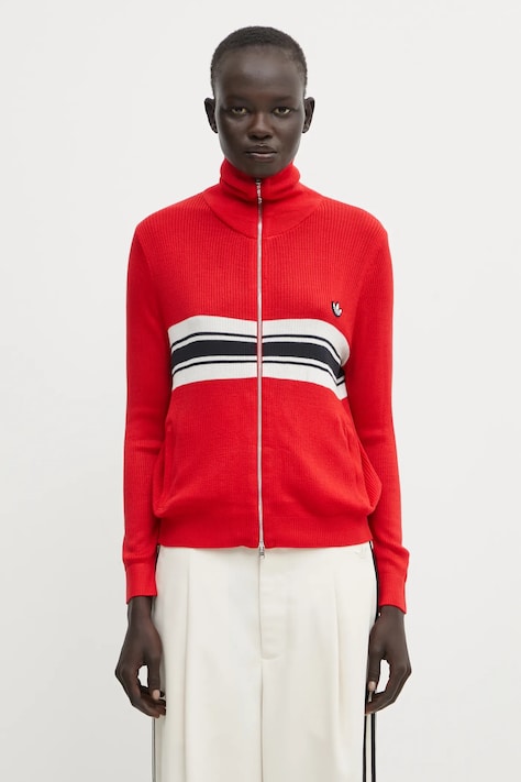 adidas Originals x Wales Bonner kardigan W Knit Tt damski kolor czerwony lekki KB2294