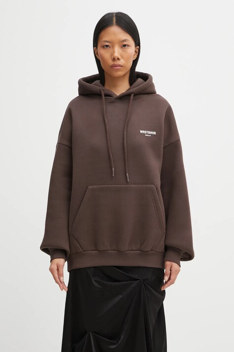 WRSTBHVR felpa Studio donna colore marrone con cappuccio U2025TT.3064