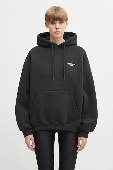 WRSTBHVR sweatshirt Studio black color hooded with a print U2025TT.3064