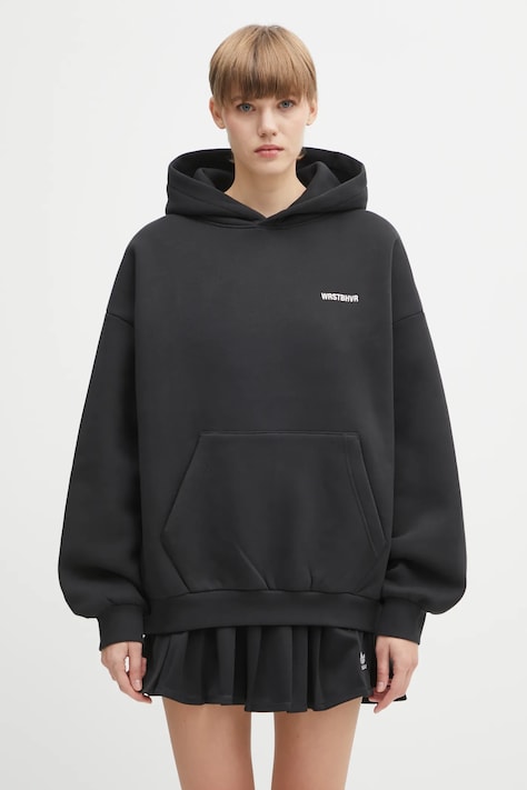WRSTBHVR sweatshirt Hako black color hooded smooth U2025TT.3069